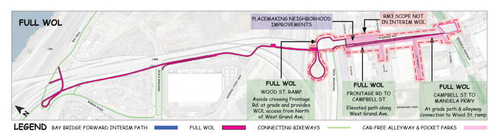 Map of full West Oakland Link